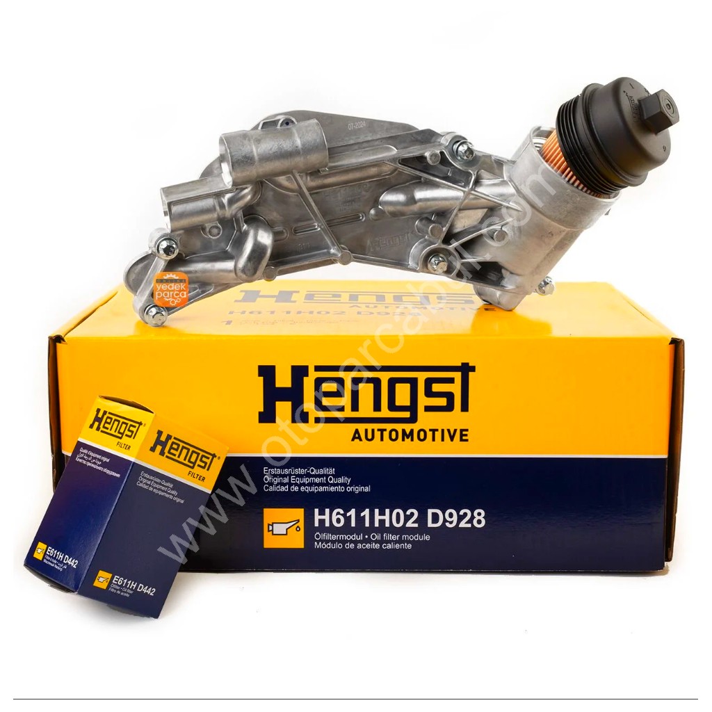 HENGST H611H02D928 | Yağ Soğutucusu Komple Opel Astra H / J / Cruze / Insignia A / Mokka 1.6Xer